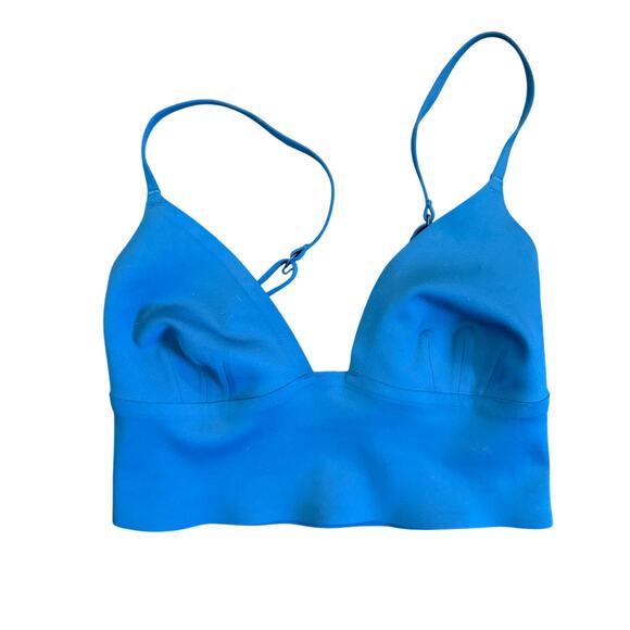 NWOT Intimately Free People Seamless Turquoise Blue V neck Bra Bralette - xs - Picture 1 of 4